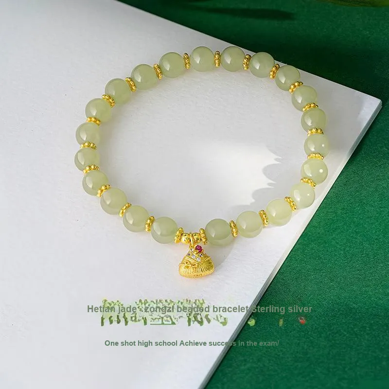 WEITIANXUAN Hetian Jade Bracelets Pale Greenish White Jade Women's-1