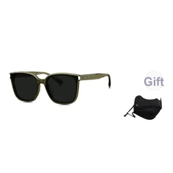 BOLON Plate Frame Square Sunglasses Unisex Transparent Gray Olive Tea Brown