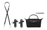 Black Plain Weave Crossbody Shoulder Strap+No Hole Buckle