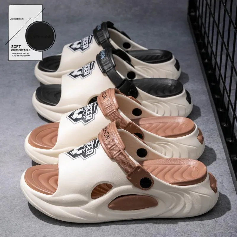 LUNNIFEIYA Sports Slippers For Men, Summer Outerwear, Car Sandals, Outdoor Beach Shoes, Men's Slippers-9