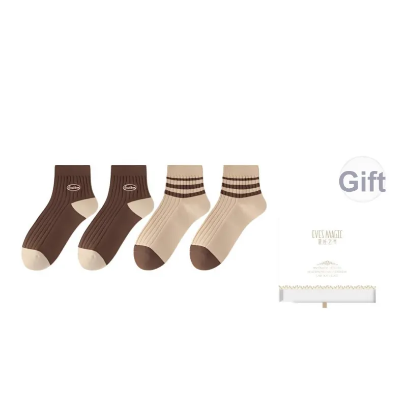 XIA.WA.ZHI.XIU Ankle Socks Women's Box 4 Pack-10