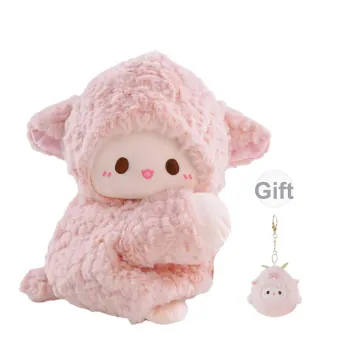 Holding Bamboo Plush Backpack Medium Size Women's Pink
