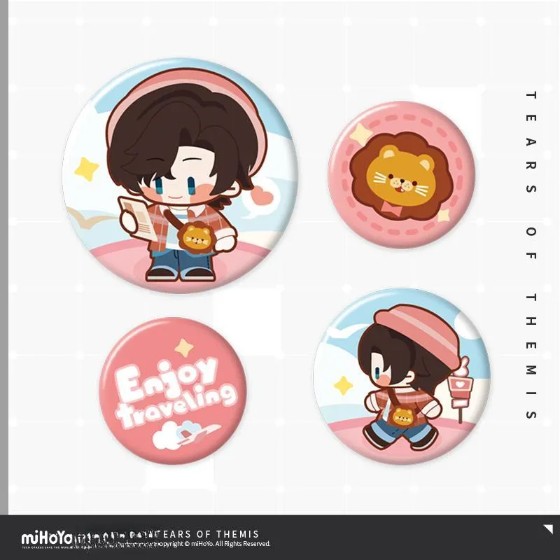 MIHOYO Book Of Undetermined Events Yoyo Time Collection Chibi Mini Tinplate Badge Set Badges-3