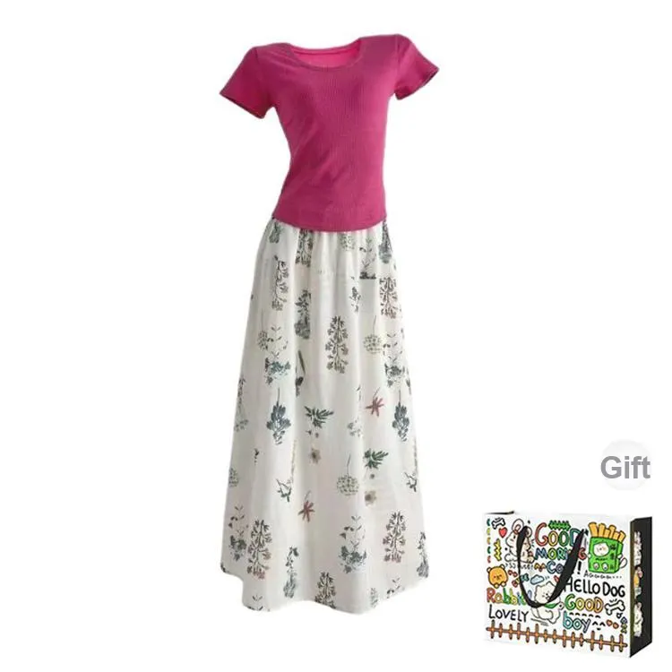 OURUOKE Two Piece Skirt Sets Women's-0