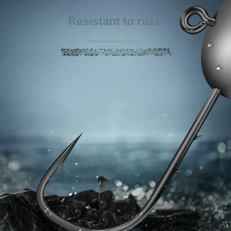 King Luya Fish Hook Electrolytic Lead Upturned Eye Hook-3