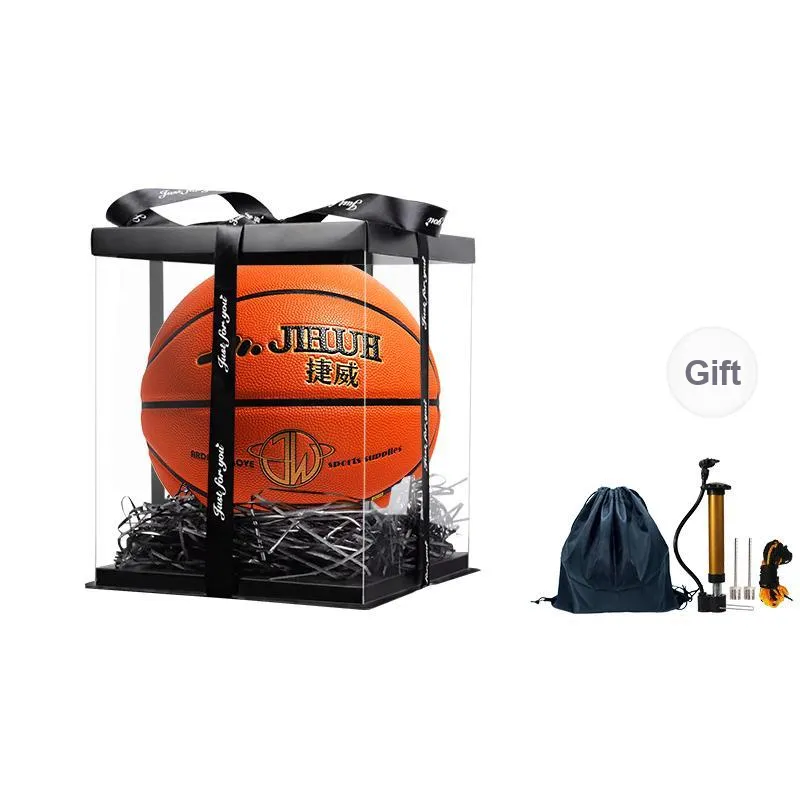 Jiewei Microfiber Leather Basketball Orange Size 7 Training Match Unisex-4