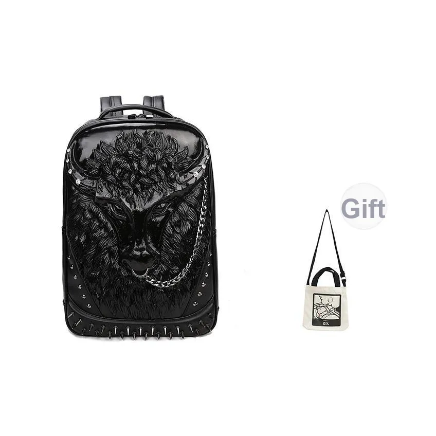 Ha Luxury ПУ (полиуретан) Рюкзак Унисекс Черный Золото Серебряный