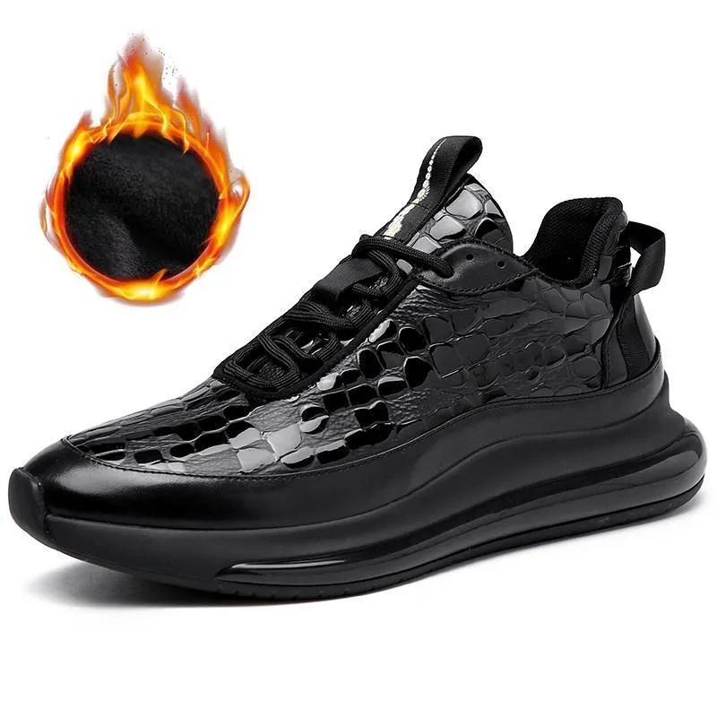 Devanro Low Top Casual Shoes Men's Black-1