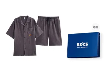 Peninsula City Pajama Set Men's Gift Box Set Dark Gray