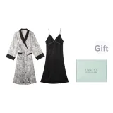 [Gift Box Set]Ink Wash Butterfly Forest Sleep Robe 2-Piece Set