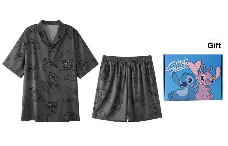 JINGYUN x Disney Co op Series Pajama Set Men's Gift Box Set Gray