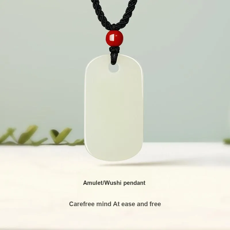CHOW TAI SENG Hetian Jade Necklace Pendant White Jade/Pale Greenish White Jade Unisex-8