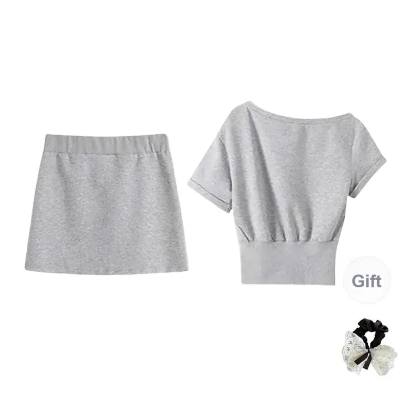 TUSHIFEI Two Piece Skirt Sets Women's-1