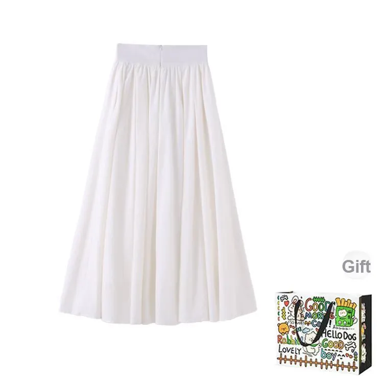 OURUOKE Casual Long Skirt Women's-5