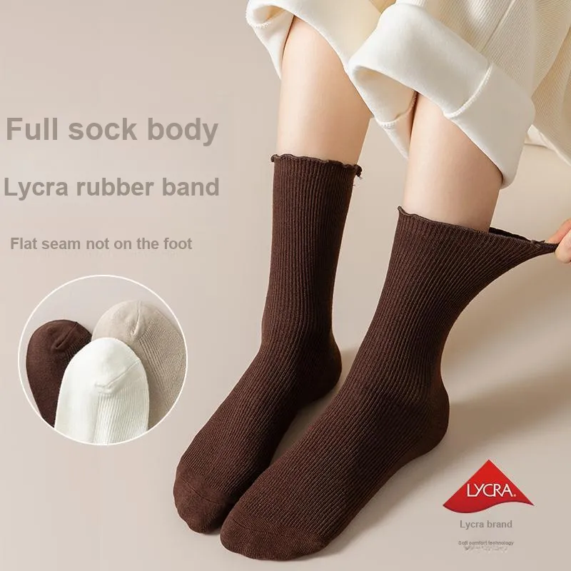 Lan Miao Mid Calf Socks Women's 5 Pack-13