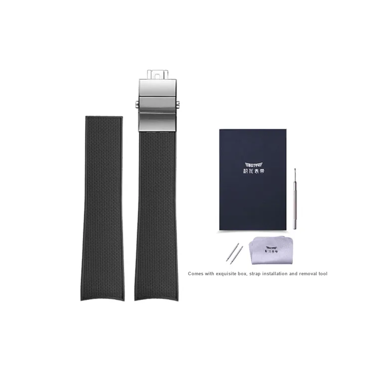 JEAYOU Comcast Diving Collection Longines Compatibility Watch Band 95mm Fluoroelastomer Material-24