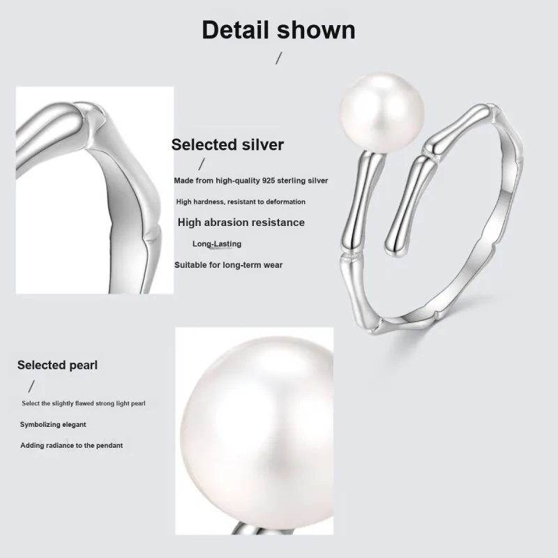 LAOMIAO Freshwater Pearl Rings Women's-7