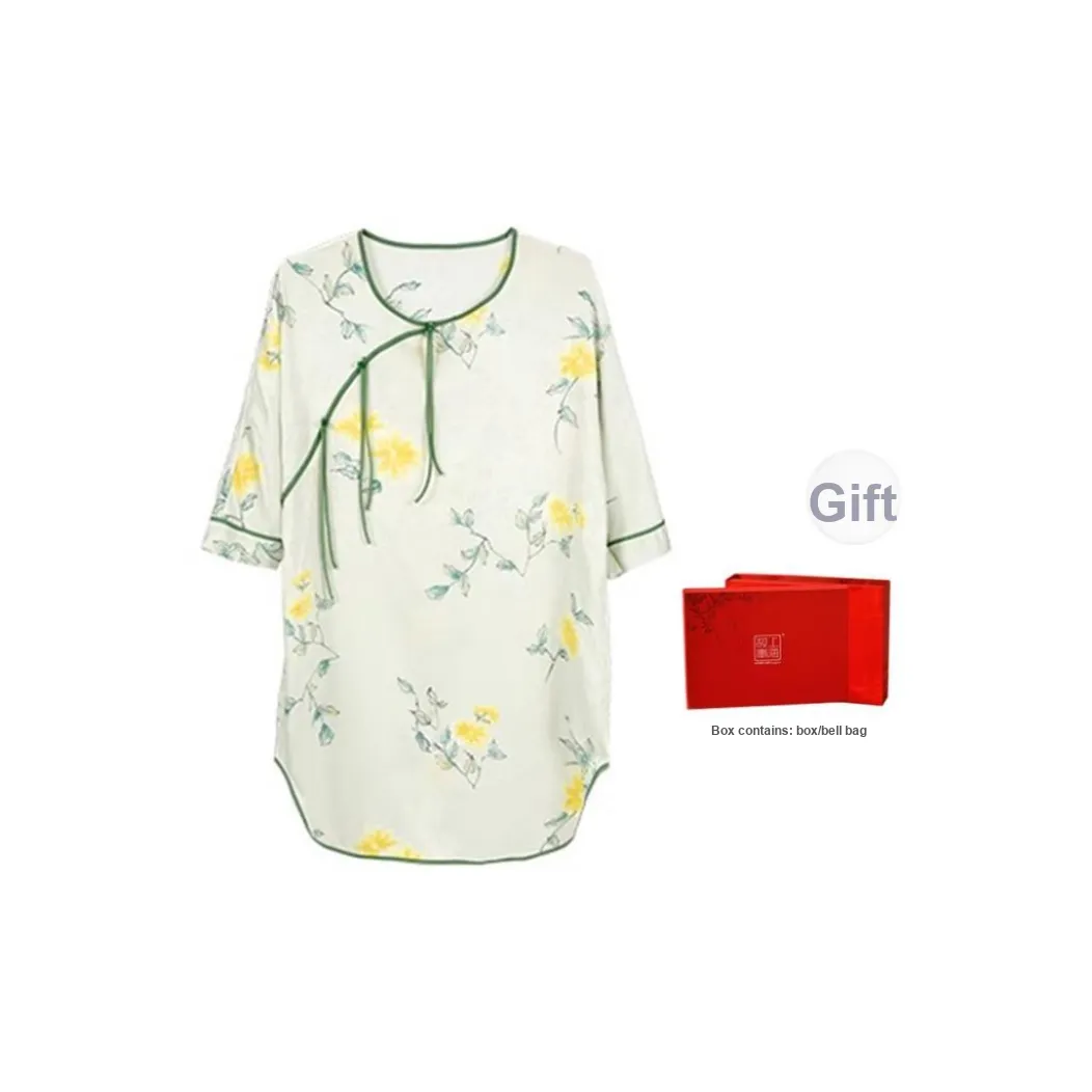 Shanghai Story Nightgown Women's Bamboo Leaf Jacquard