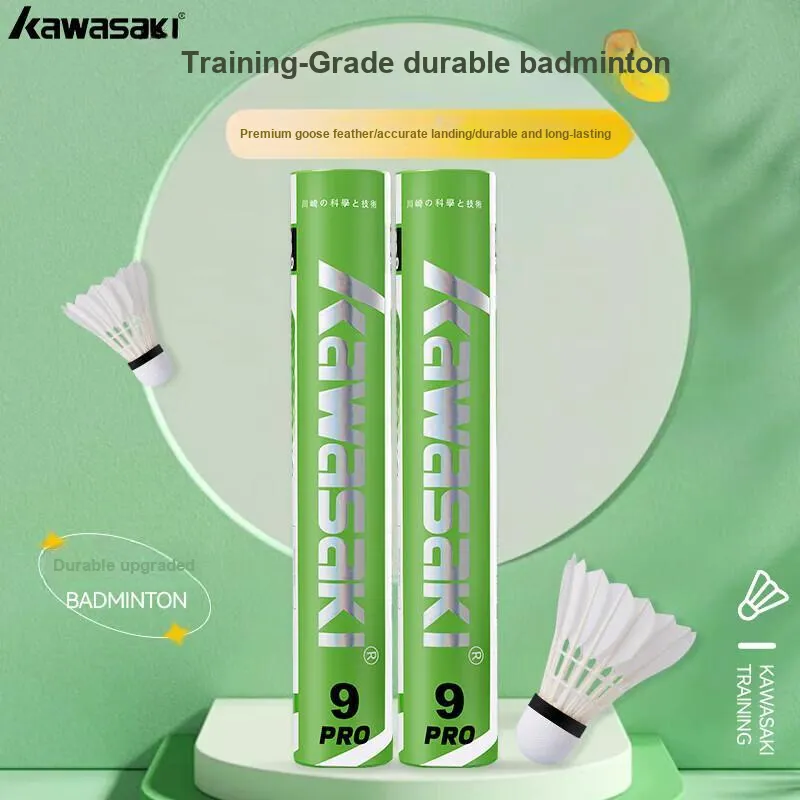 Kawasaki Training Size 9pro 10 Pack Goose Feather Shuttlecocks-1