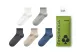 [Texture Crew Socks]Raw White+Light Wicker Gray+Dark Carbon Gray+Khaki Gray+Dark Blue