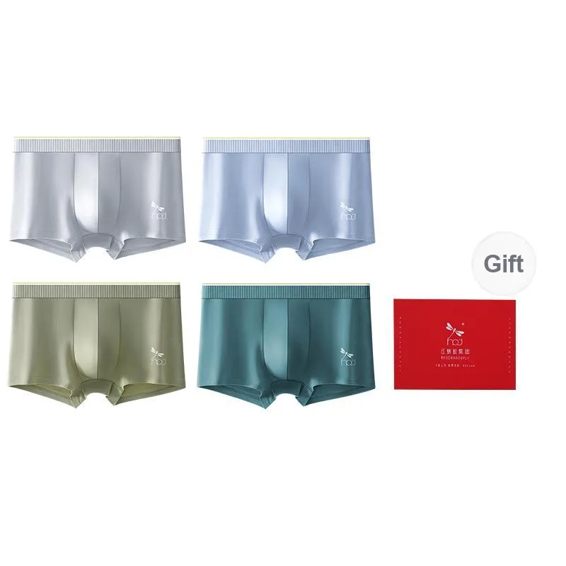 RED DRAGONFLY Cotton Panties Men's 4 Piece Gift Box Sets-12