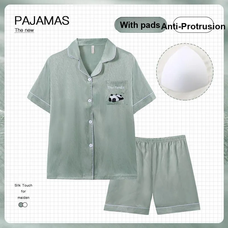 Qiao Ni Tong Pajama Set Women's Light Pink-9