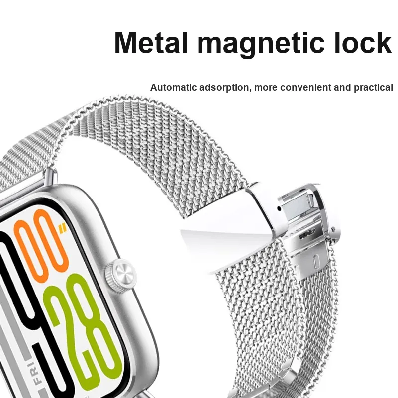 Mr. Strap Red Beige Compatibility Watch Band Stainless Steel Material-2