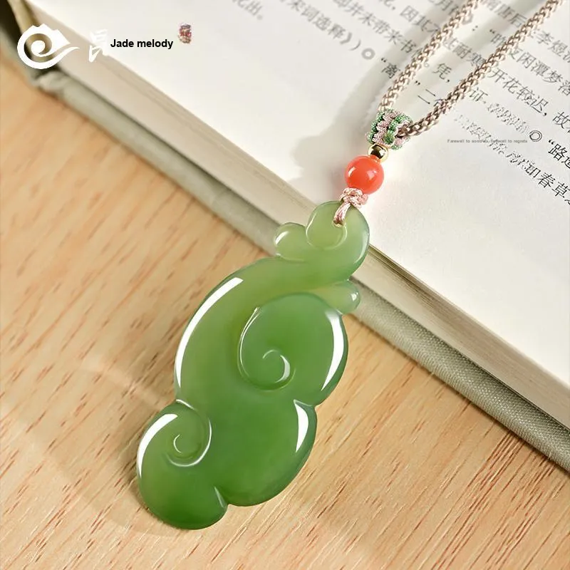 KUNYUYAO Hetian Jade Pendants White Jade Unisex-14
