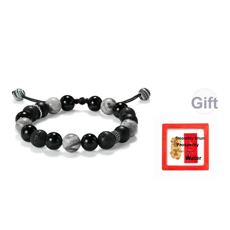 AGOVSKI Map Stone Jade Bracelets Unisex-7