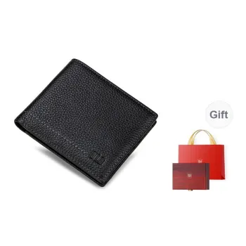 HLA Genuine Leather, Cow Leather Casual Cropped Wallet Regular Men's Black