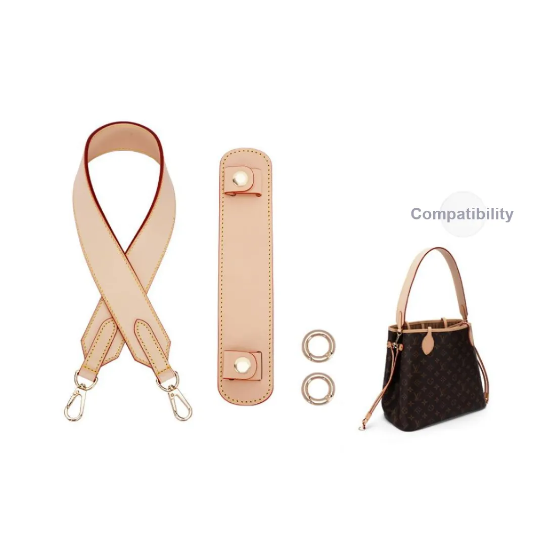 Lan Bao Fan Cow Leather Shoulder Strap Bag Strap Accessories Women's Color Changing