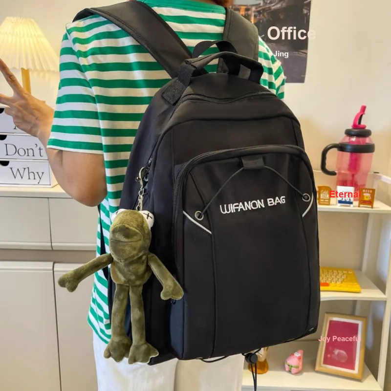 Meow In The Grass Nylon Backpack Unisex Multicolor-14