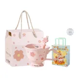 [with Gift Bag]Style C Pink-Cherry Blossom Highball Glass