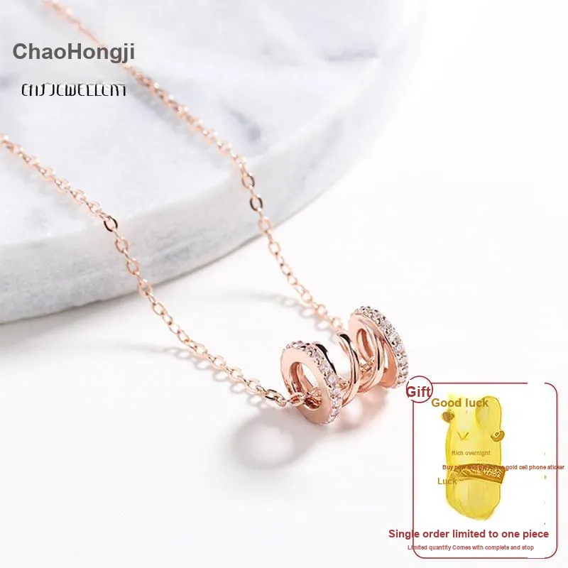 CHAOHONGJI 925 Sterling Silver Necklaces Women's-4