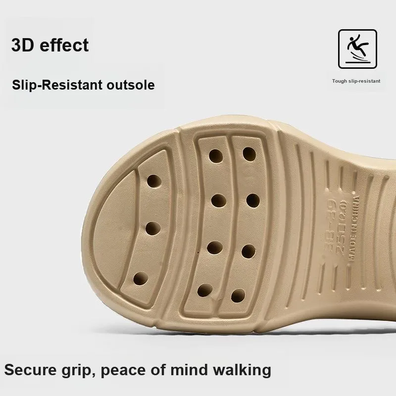 Yu Pu Summer Platform Squashy And Bouncy Feeling Eva Cool Slippers Indoor Slip Resistant Bathroom Bathing, Slippers-3