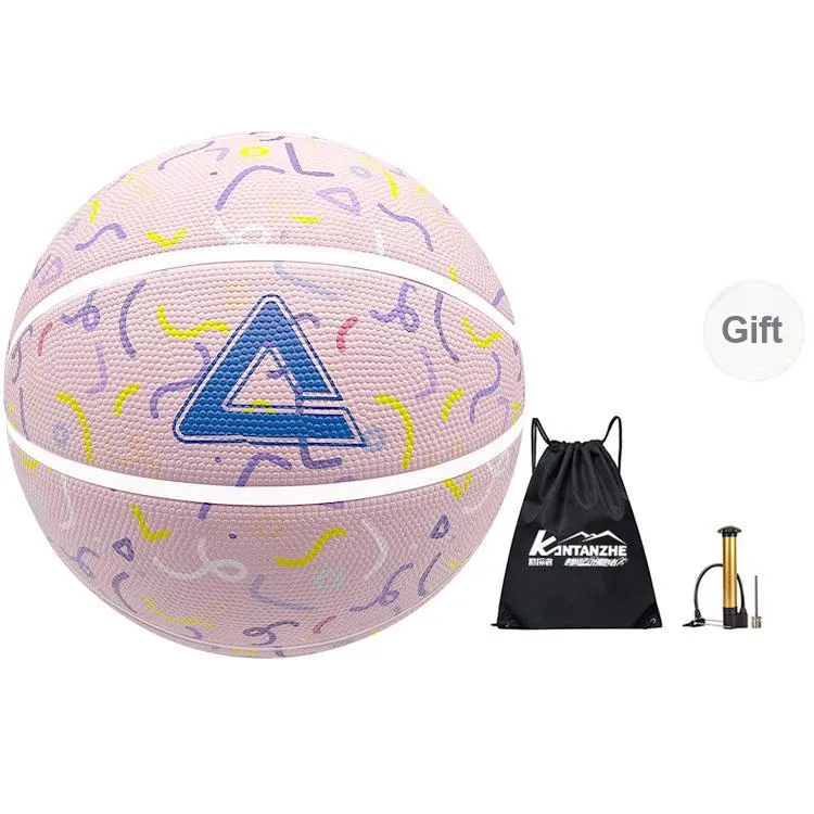 PEAK Rubber Basketball Pink Size 7 Training Competition Unisex-0