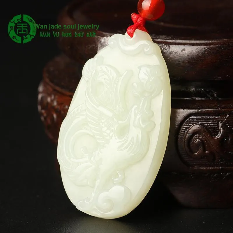 WANYUHUN Hetian Jade Pendants White Jade Women's-3