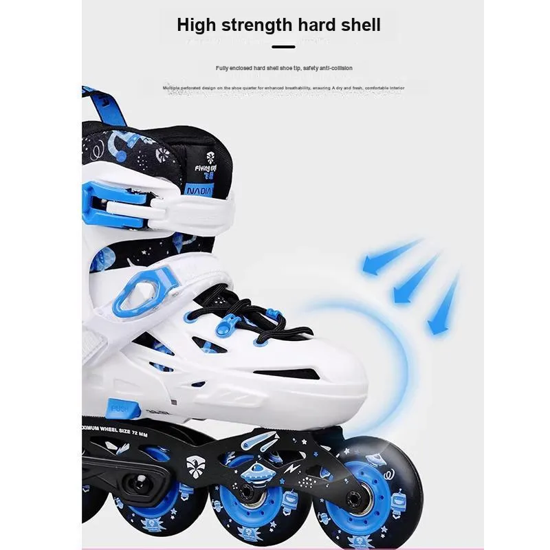 FLYING EAGLE Inline Skates PP Outdoor Indoor Kids Small Size, Medium Size, Large Size Blue Unlined Shoes-3