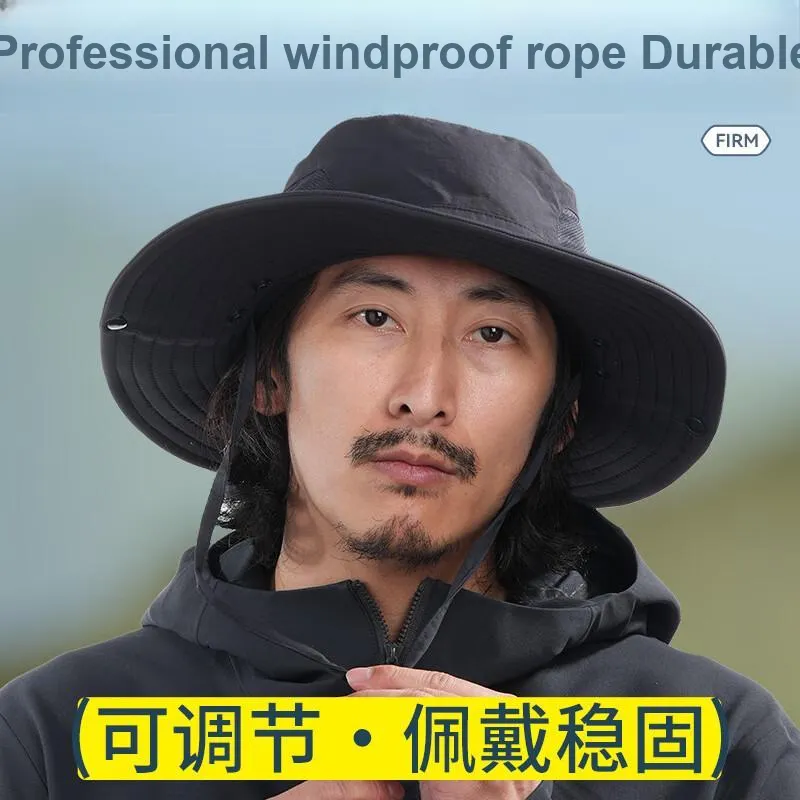 SuperFire Polyamide Polyester Bucket Hats Unisex Blue-2