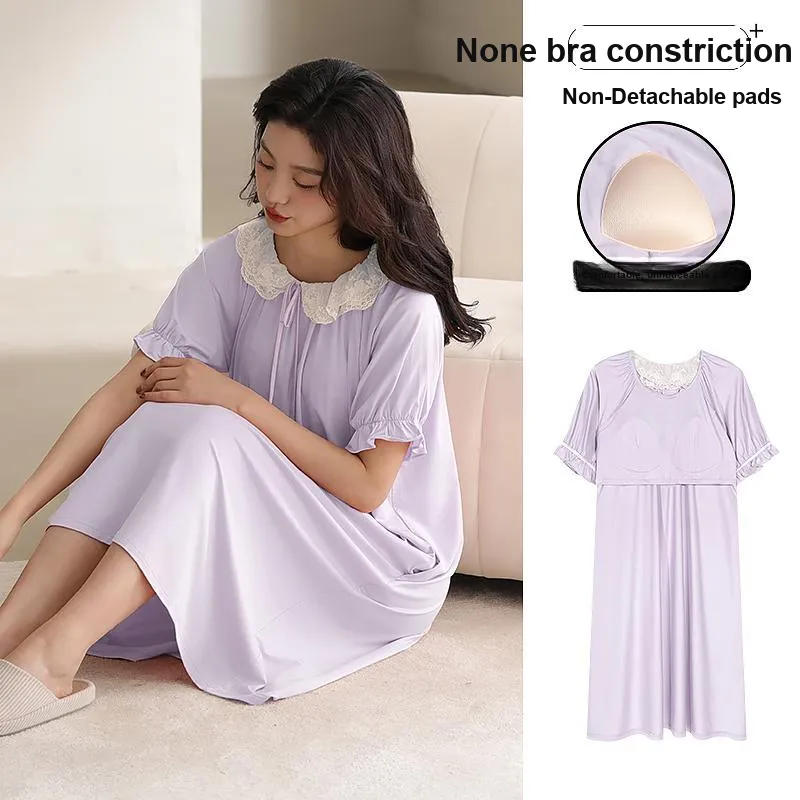 MADALLO Nightgown Women's Light Purple-1
