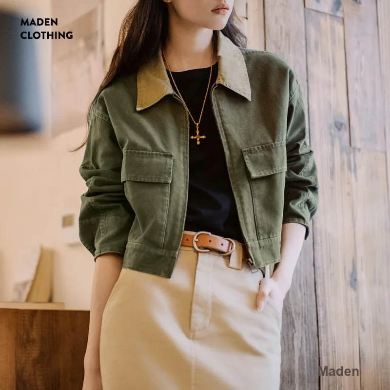 MADEN Jackets & Coats Women's Rime Green-2
