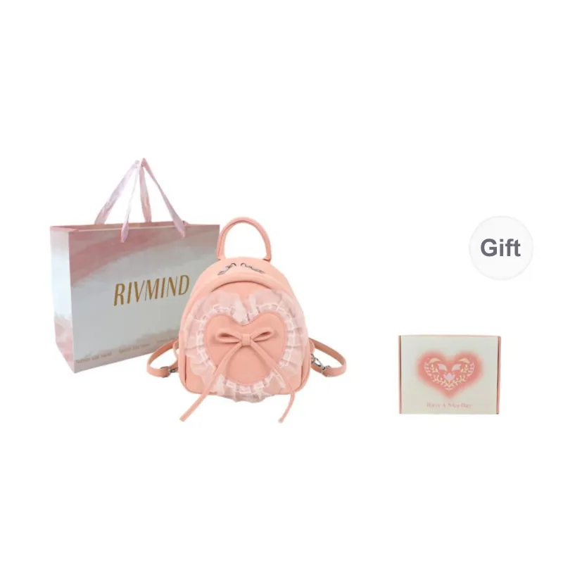 RIVMIND PU Backpack Women's Pink/Blue/Black-15