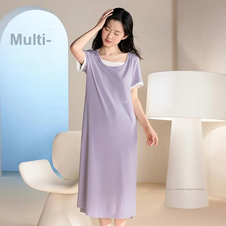 JINGYUN Deep Pajama 70 Nightgown Women's-5