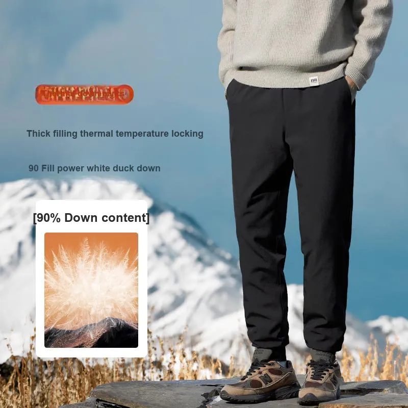 SNOW FLYING Down Pants Unisex Black-3