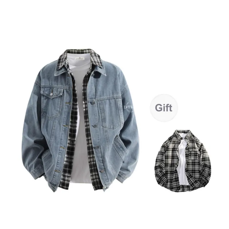 LIVINGTOWN Denim Jacket Unisex Black-8