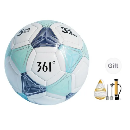 361° Size 45 Soccer PVC Machine Stitched Soccer Ball Unisex Turquoise