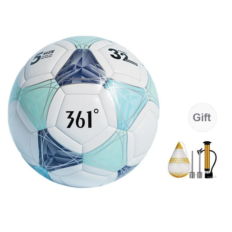 361° Size 45 Soccer PVC Machine Stitched Soccer Ball Unisex Turquoise-0