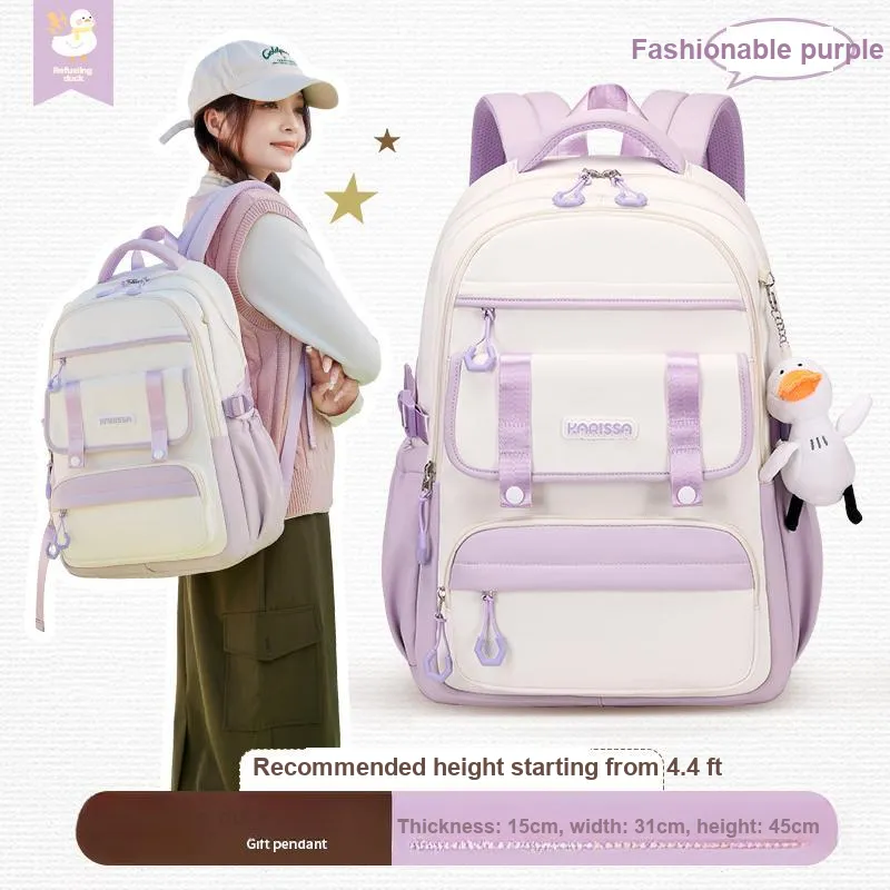 Carissa Oxford Backpack Regular Unisex Black/Purple/Pink/Blue/Green-3