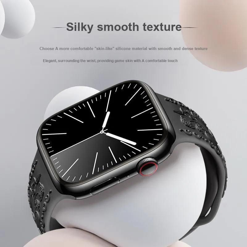 LOVINGCOOL Watch Bands Apple Compatibility 214mm~230mm Silicone Material-1