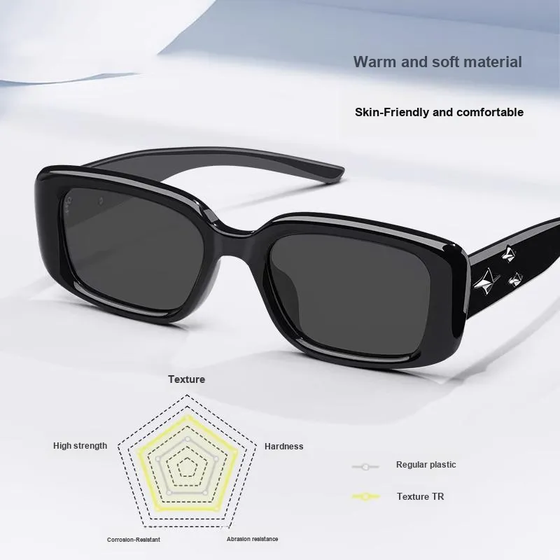 Wood Premium TR/Memory Plastic Square Sunglasses Women's-2